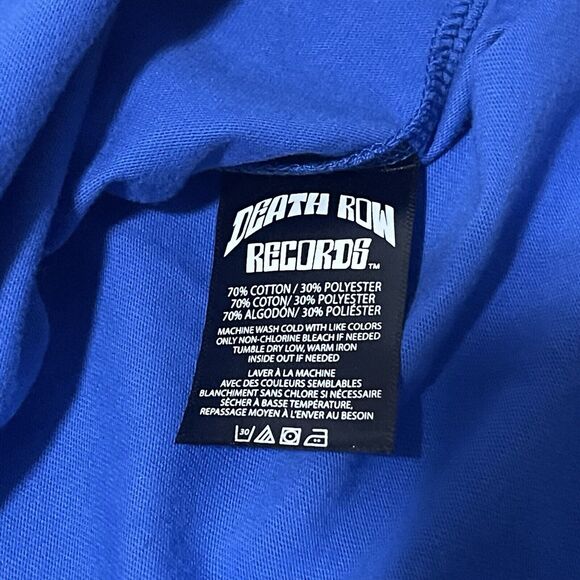 Dr. Bombay Shirt Mens Small BlueDeath Row Records Embroidered Band Tee Snoop Dog - Picture 5 of 10